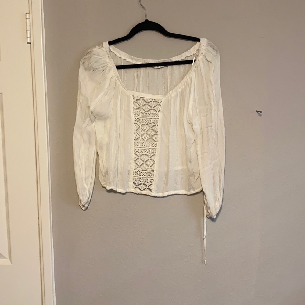 Off shoulder white crop top